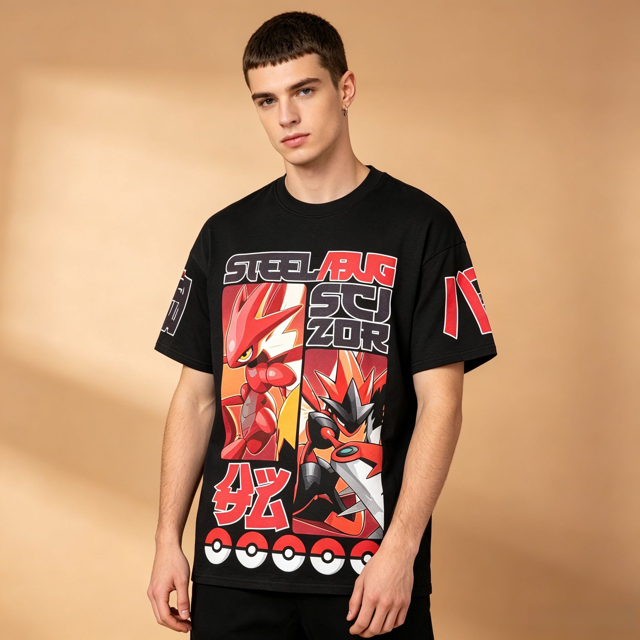 Retro Gaming Shirt - تي شيرت رجالي بتصميم شبكي عتيق