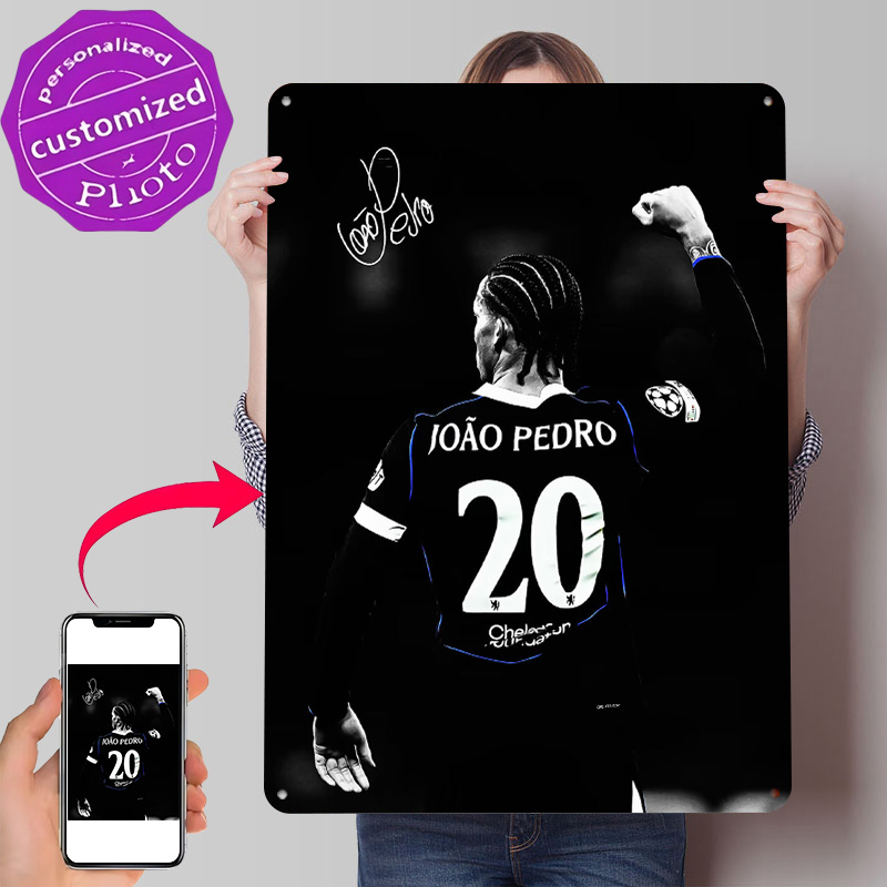 Retro Gaming Jersey - لوحة جدارية معدنية مطبوعة بتقنية ثلاثية