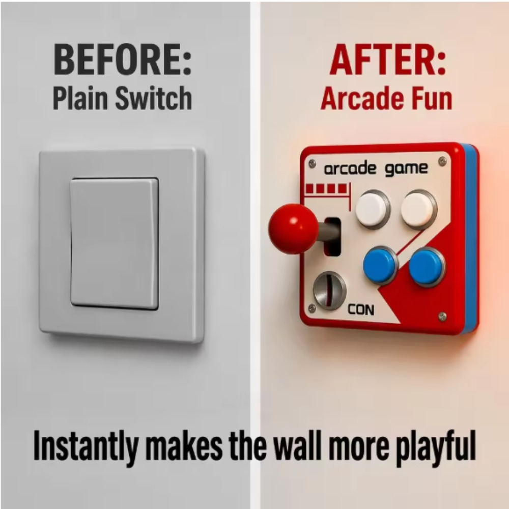 Retro Gaming Room - غطاء لوحة تحكم ألعاب الأركيد بتصميم