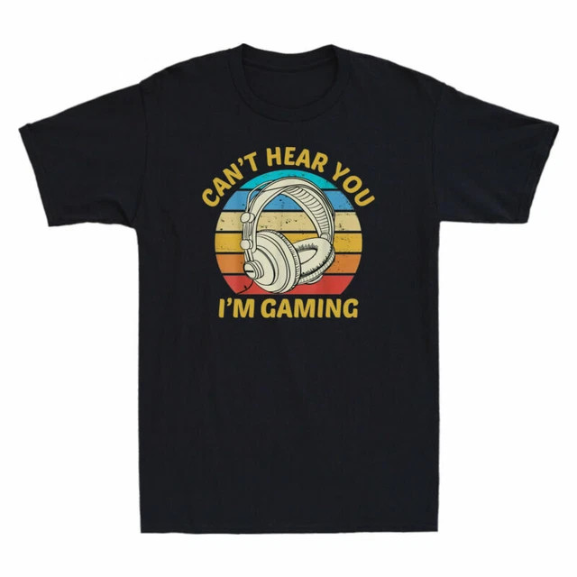 Retro Gaming Shirt - تي شيرت I'm Gaming Cotton Funny