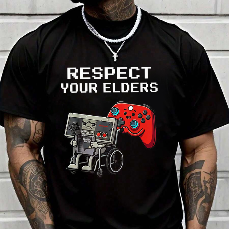 Retro Gaming Shirt - تي شيرت رجالي عصري بتصميم وحدة