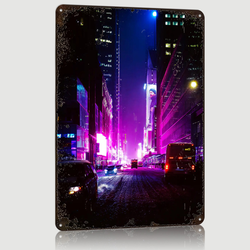 Retro Gaming York - ملصق مطبوع بتصميم 'شتاء في نيويورك'،