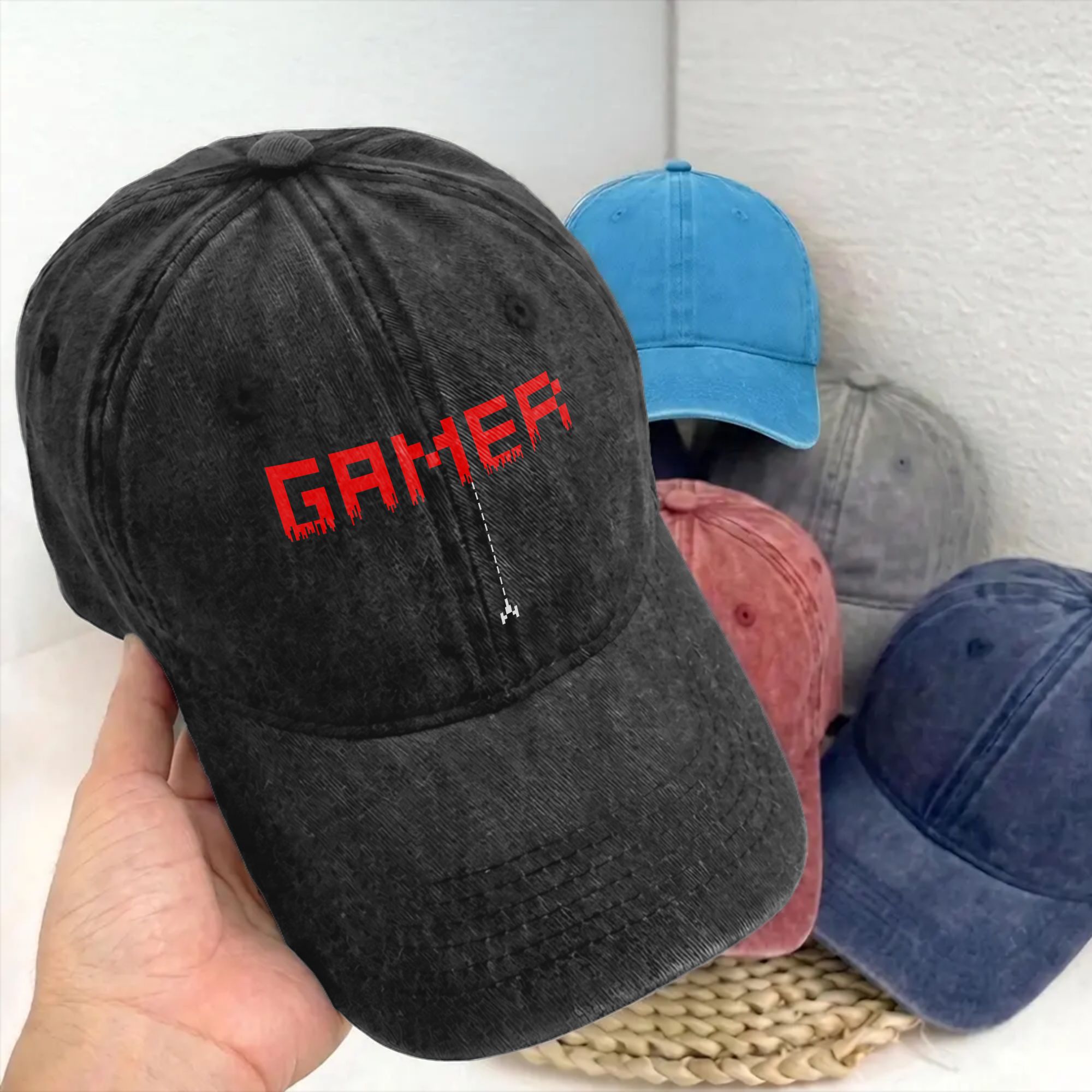 قبعات بيسبول ريترو جيمر بيكسل  - مراجعة Retro Gaming Gifts For Men وسعره