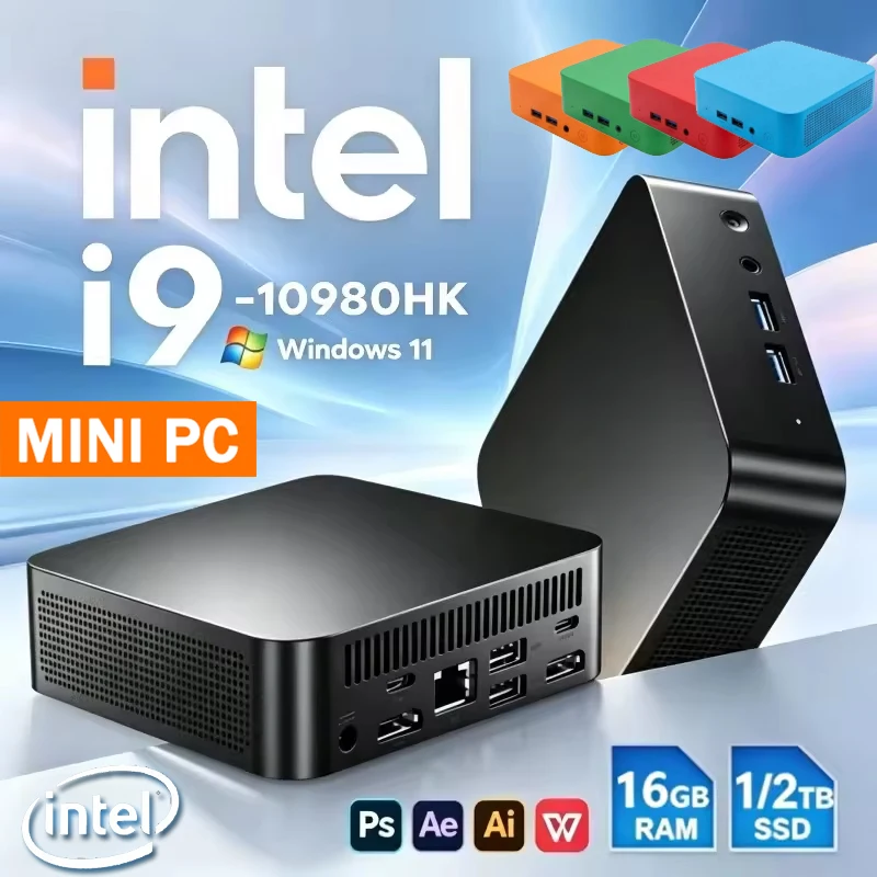كمبيوتر صغير Intel i9 10980HK  - مراجعة Retro Gaming Mini Pc وسعره