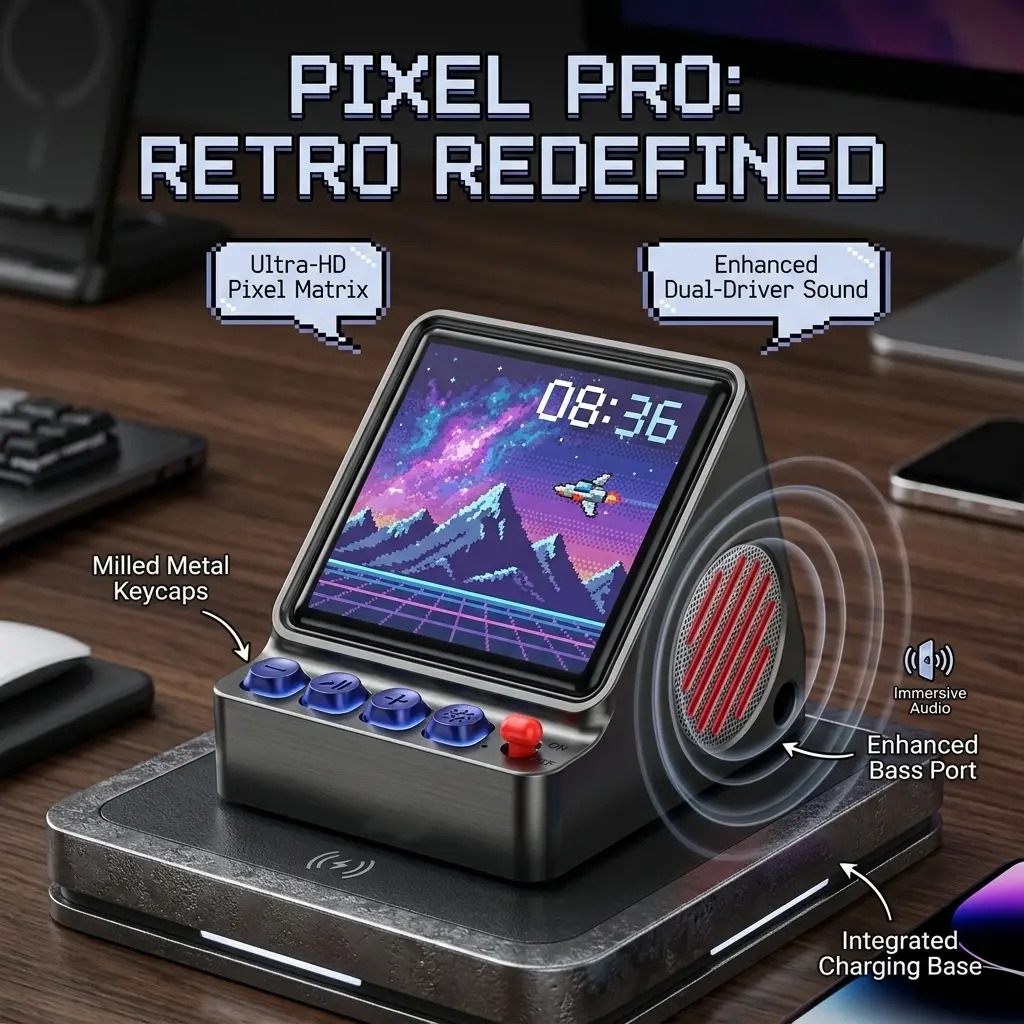 صندوق صوتي بشاشة LED قابلة للب - مراجعة Retro Gaming Corps وسعره