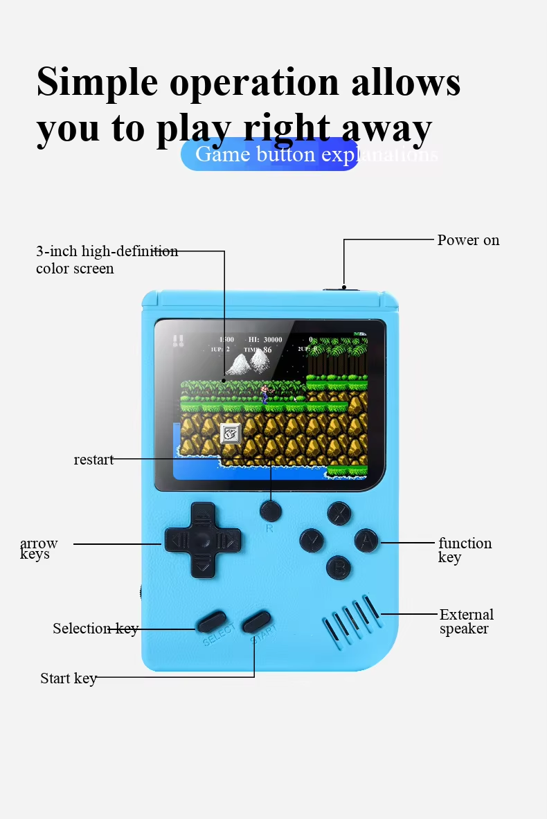 400 لعبة في 1 جهاز ألعاب محمول - مراجعة Retro Gaming Emulator Console وسعره