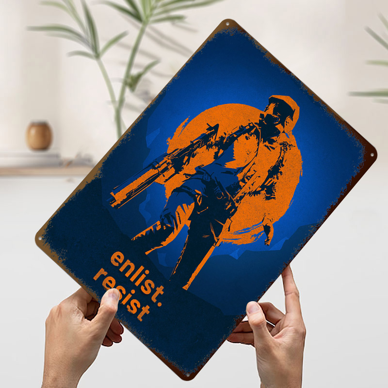 لافتة معدنية مطبوعة ثلاثية الأ - مراجعة Retro Gaming Gifts For Men وسعره
