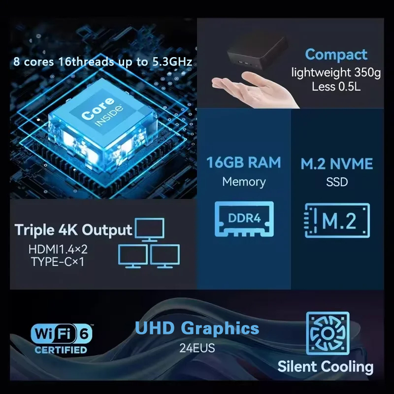 كمبيوتر مكتبي صغير جديد يعمل ب - مراجعة Retro Gaming Mini Pc وسعره