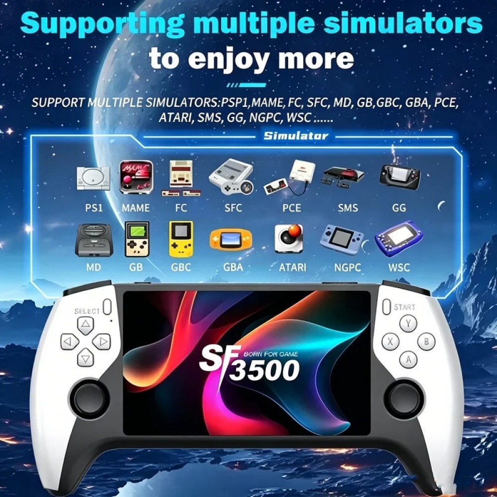 جهاز ألعاب محمول SF3500 بشاشة  - مراجعة Retro Gaming Emulator Console وسعره
